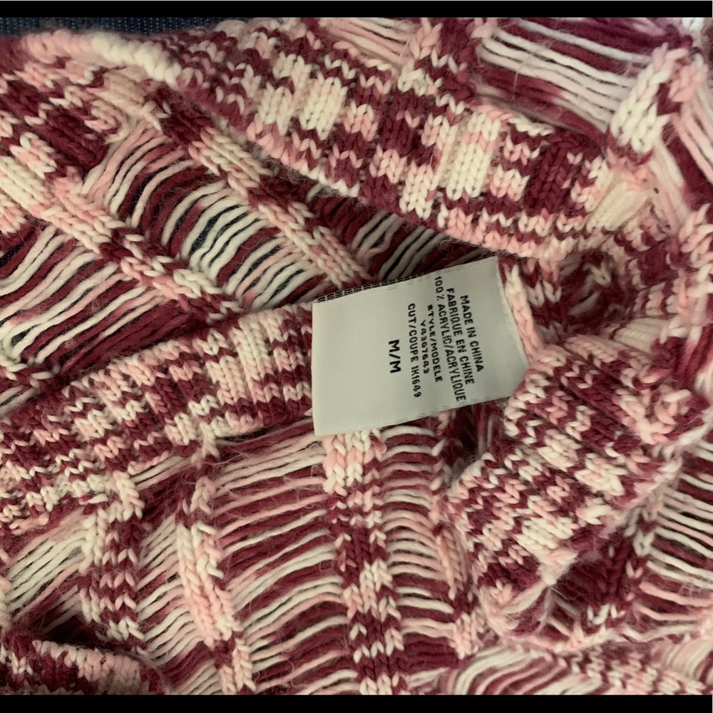 Donating soon! Raspberry Pink Open Knit Sweater. - Picture 5 of 8